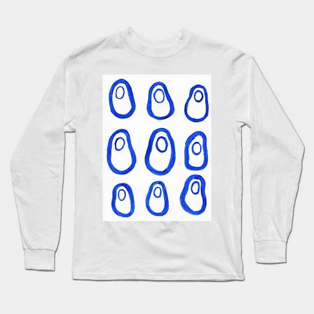 Blue avocado Long Sleeve T-Shirt by FJBourne